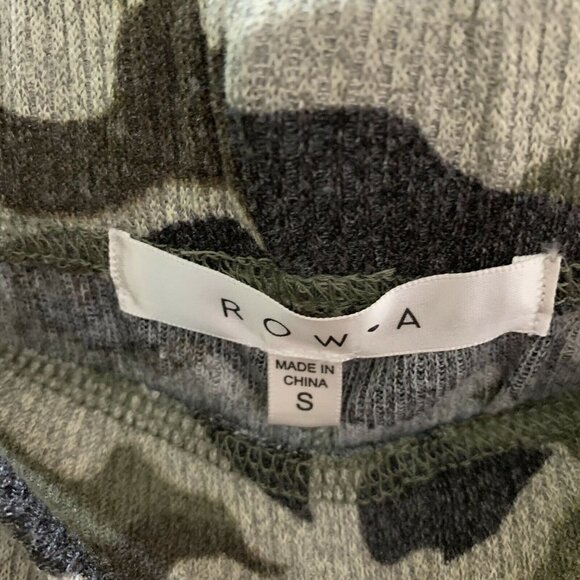 ROW A Womens Multicolor Camo Wide Leg Lounge Pants - Picture 4 of 5